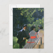 クロードモネ |チャイリー、デジュネール・シュル・エルベ ポストカード (正面/裏面)