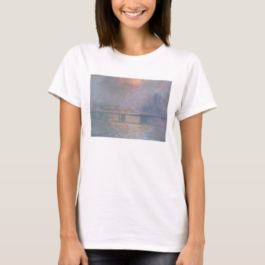 クロードモネ |チャーリング・クロスのテムズ川 Tシャツ (正面)