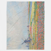 クロードモネ – チューリップフィールズニアザハーグ フリースブランケット (正面)