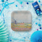 クロードモネ – チューリップフィールズニアザハーグ ペーパープレート (パーティー)