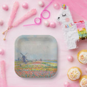 クロードモネ – チューリップフィールズニアザハーグ ペーパープレート (パーティー)