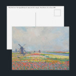 クロードモネ – チューリップフィールズニアザハーグ ポストカード<br><div class="desc">ハーグの近くのチューリップフィールド(チャンプスドゥチューリップpres de La Hague) – クロード・モネ,キャンバス上の油, 1886</div>