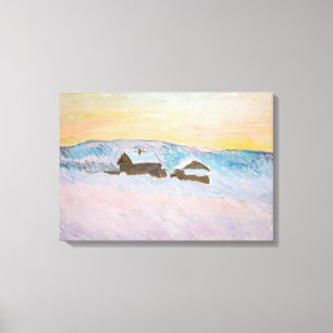クロードモネ – ノルウェーランドスケープ,ブルーハウス キャンバスプリント