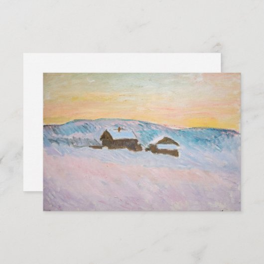 クロードモネ – ノルウェーランドスケープ,ブルーハウス サンキューカード (正面/裏面)