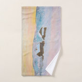 クロードモネ – ノルウェーランドスケープ,ブルーハウス バスタオルセット (ハンドタオル)