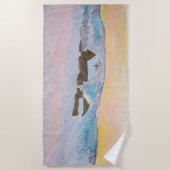 クロードモネ – ノルウェーランドスケープ，ブルーハウス ビーチタオル (正面)