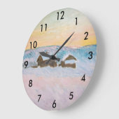 クロードモネ – ノルウェーランドスケープ,ブルーハウス ラージ壁時計 (傾斜)