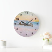 クロードモネ – ノルウェーランドスケープ,ブルーハウス ラージ壁時計 (ホーム)