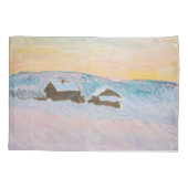 クロードモネ – ノルウェーランドスケープ，ブルーハウス 枕カバー (裏面)