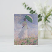 クロードモネ |パラソルが右に曲がった女性 ポストカード (スタンド正面)