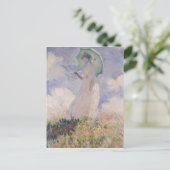 クロードモネ |パラソルが回った離れ女 ポストカード (スタンド正面)