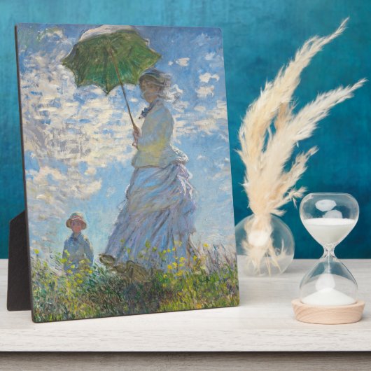 クロードモネ |パラソルを持つ女性 フォトプラーク (側面)