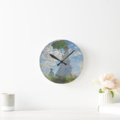 クロードモネ |パラソルを持つ女性 ラウンド壁時計 (ホーム)