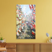 クロードモネ パリのRue Montorgueil キャンバスプリント (インサイチュ (リビング))