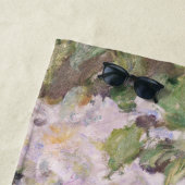 クロードモネ – ホワイトクレマティス ビーチタオル (インサイチュ)