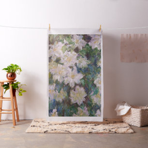 クロードモネ – ホワイトクレマティス ファブリック