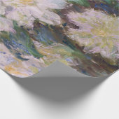 クロードモネ – ホワイトクレマティス ラッピングペーパー (角)