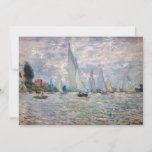 クロードモネ – ボートレガッタアットアルジェンティーユ サンキューカード<br><div class="desc">The Bots Regatta at Argenteuil / Regate a Argenteuil - Claude Monet,  Canvas,  1874</div>