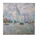 クロードモネ – ボートレガッタアットアルジェンティーユ タイル<br><div class="desc">The Bots Regatta at Argenteuil / Regate a Argenteuil - Claude Monet,  Canvas,  1874</div>