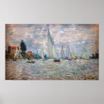 クロードモネ – ボートレガッタアットアルジェンティーユ ポスター<br><div class="desc">The Bots Regatta at Argenteuil / Regate a Argenteuil - Claude Monet,  Canvas,  1874</div>