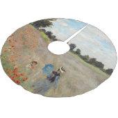 クロードモネ – ポピーフィールド ブラッシュドポリエステルツリースカート (アングル)