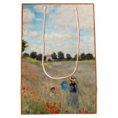 クロードモネ – ポピーフィールド ミディアムペーパーバッグ (裏面)