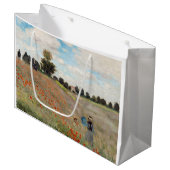 クロードモネ – ポピーフィールド ラージペーパーバッグ (正面アングル)