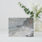 クロードモネ – ラフ・ウェザー・アット・エトレット ポストカード (スタンド正面)