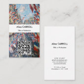 クロードモネ – ラ・ルー・モントルゲイル,パリ – QRコード 名刺 (正面/裏面)