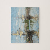 クロードモネ |ルーアンでセーヌ川に乗る船 ジグソーパズル (縦)