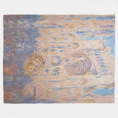 クロードモネ – ルーアン大聖堂アットサンセット フリースブランケット (正面(横))