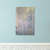 クロードモネ |ルーアン大聖堂、白の調和 キャンバスプリント (インサイチュ (ウッドフロア))