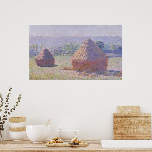 クロードモネ |夏の終わりに無料でオンライン ポスター (キッチン)