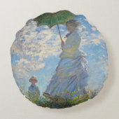 クロードモネ |日傘を持つ女性 ラウンドクッション (裏面)