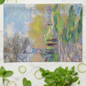 クロードモネ – 春バイザセーヌ キッチンタオル (折り畳み)