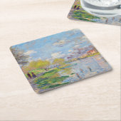 クロードモネ – 春バイザセーヌ スクエアペーパーコースター (アングル)