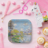 クロードモネ – 春バイザセーヌ ペーパープレート (パーティー)