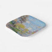 クロードモネ – 春バイザセーヌ ペーパープレート (傾斜あり)