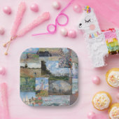 クロードモネ – 最高傑作パッチワーク ペーパープレート (パーティー)