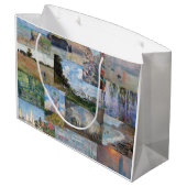 クロードモネ – 最高傑作パッチワーク ラージペーパーバッグ (裏面アングル)