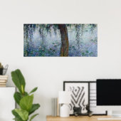 クロードモネ |《植物》スイレンが柳を右に泣く ポスター (ホームオフィス)