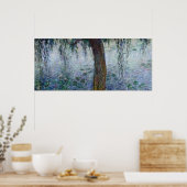 クロードモネ |《植物》スイレンが柳を右に泣く ポスター (キッチン)