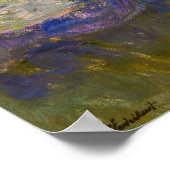 クロードモネ – 《植物》スイレンとアガパンサス ポスター (角)