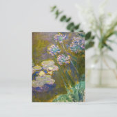 クロードモネ – 《植物》スイレンとアガパンサス ポストカード (スタンド正面)