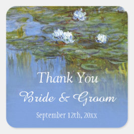 クロードモネ《植物》スイレン結婚式の引き出物アンユー スクエアシール