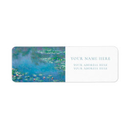 クロードモネ「《植物》スイレン」差出人住所ラベル ラベル