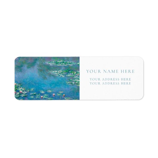 クロードモネ「《植物》スイレン」差出人住所ラベル ラベル (正面)