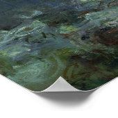 クロードモネ |《植物》スイレン:緑の反射 ポスター (角)