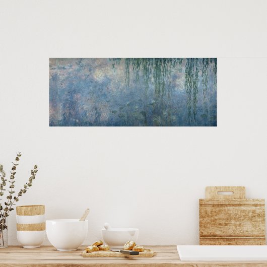 クロードモネ |《植物》スイレン: Weeping Willows, 1914 ポスター (キッチン)