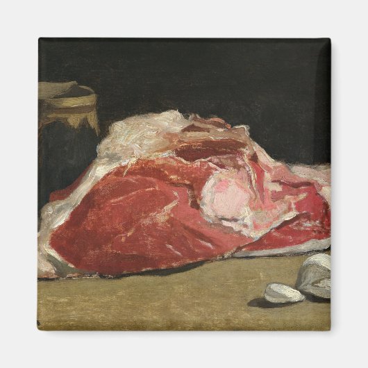 クロードモネ |肉のジョイント、スチルライフ マグネット (正面)
